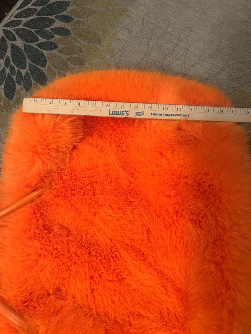 Orange Faux Fur Tote Bag - Women Bags Totes - Picture 2 of 3